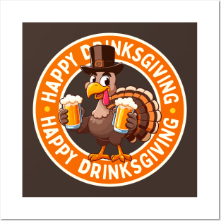 Happy Drinksgiving - Turkey with Beer Posters and Art